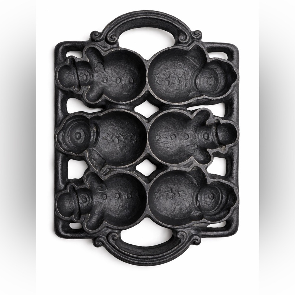 Black Snowman Cast Iron Baking Mold